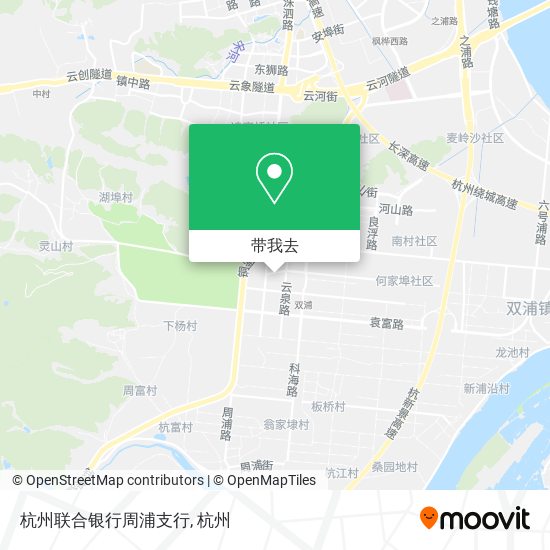 杭州联合银行周浦支行地图