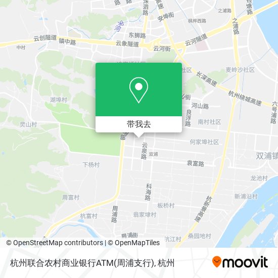 杭州联合农村商业银行ATM(周浦支行)地图