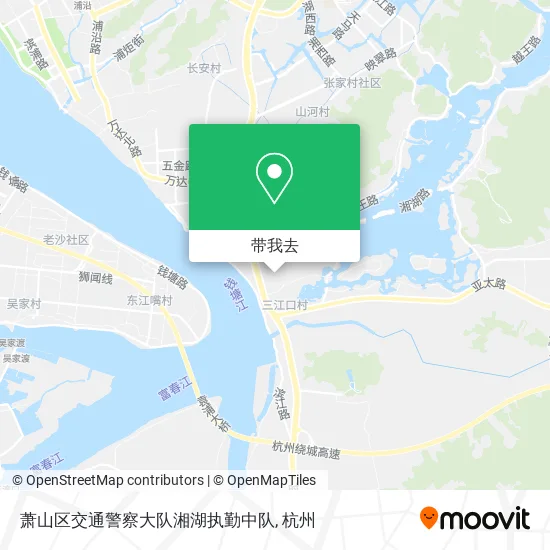 萧山区交通警察大队湘湖执勤中队地图