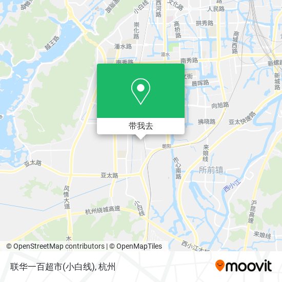 联华一百超市(小白线)地图