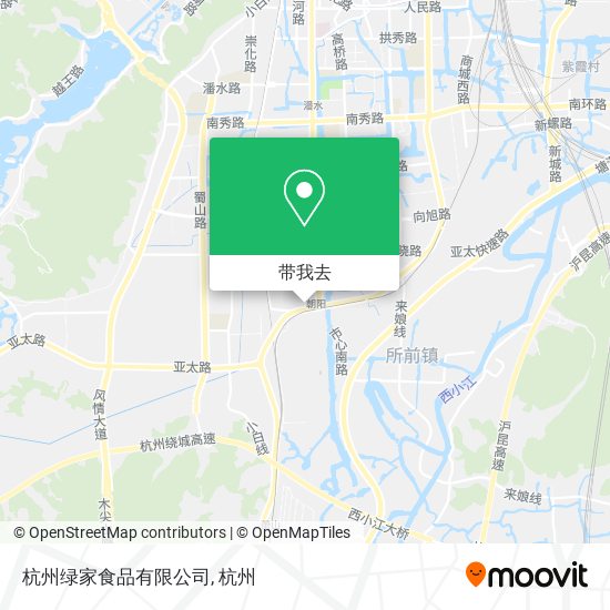 杭州绿家食品有限公司地图