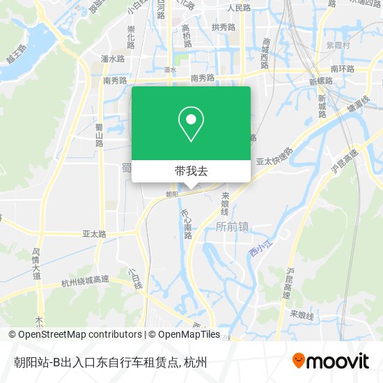 朝阳站-B出入口东自行车租赁点地图