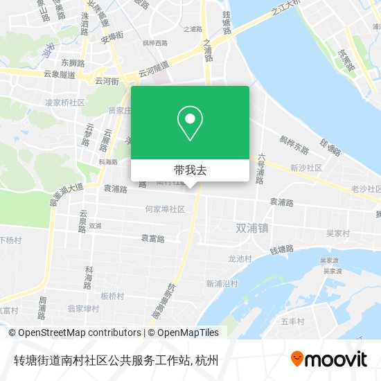转塘街道南村社区公共服务工作站地图