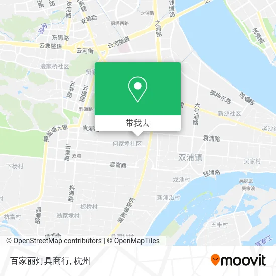 百家丽灯具商行地图