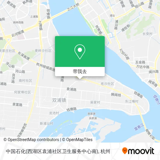 中国石化(西湖区袁浦社区卫生服务中心南)地图