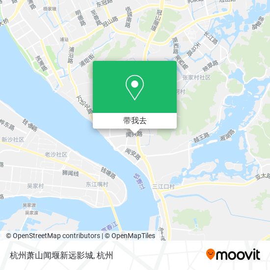 杭州萧山闻堰新远影城地图