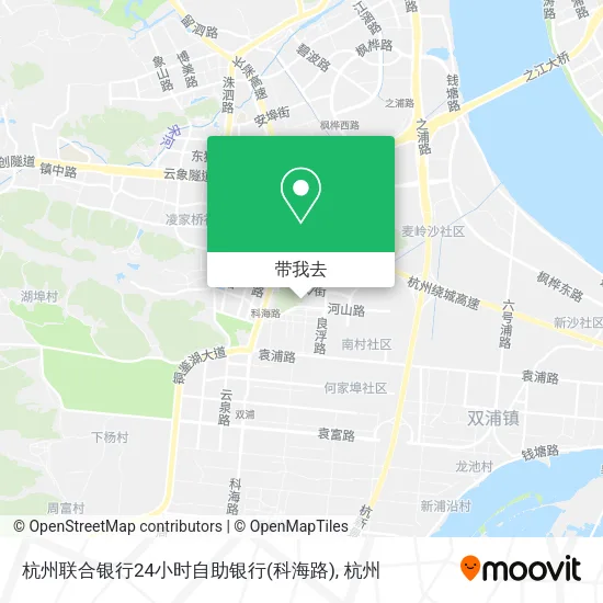 杭州联合银行24小时自助银行(科海路)地图