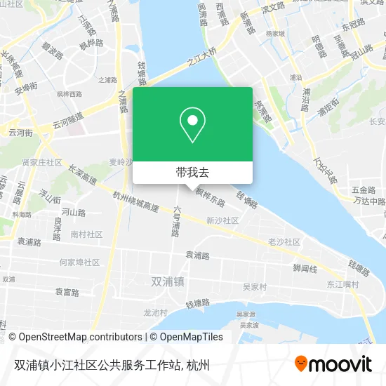 双浦镇小江社区公共服务工作站地图