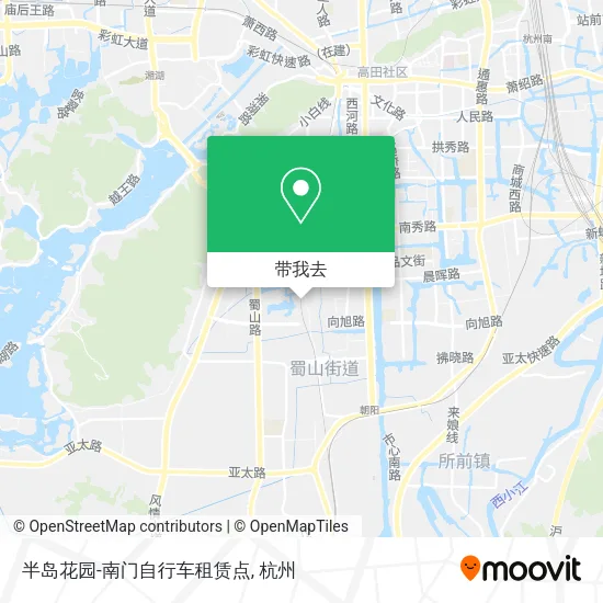 半岛花园-南门自行车租赁点地图