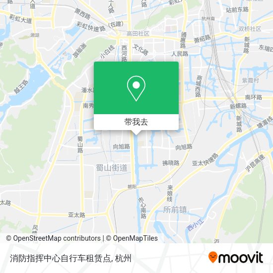 消防指挥中心自行车租赁点地图
