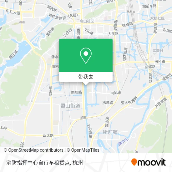 消防指挥中心自行车租赁点地图