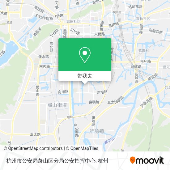 杭州市公安局萧山区分局公安指挥中心地图