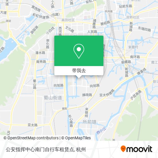 公安指挥中心南门自行车租赁点地图