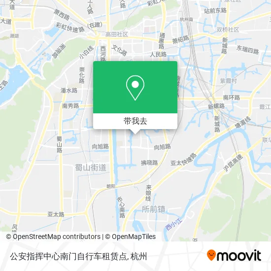 公安指挥中心南门自行车租赁点地图