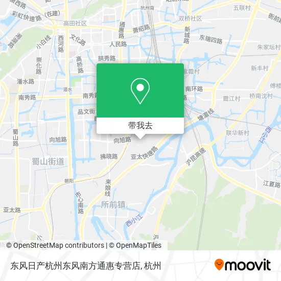 东风日产杭州东风南方通惠专营店地图