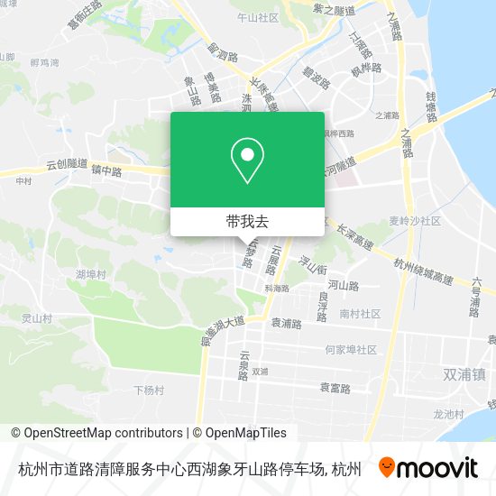 杭州市道路清障服务中心西湖象牙山路停车场地图