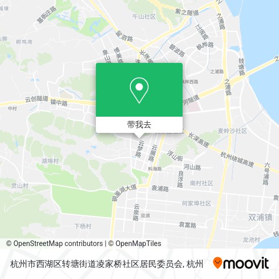 杭州市西湖区转塘街道凌家桥社区居民委员会地图