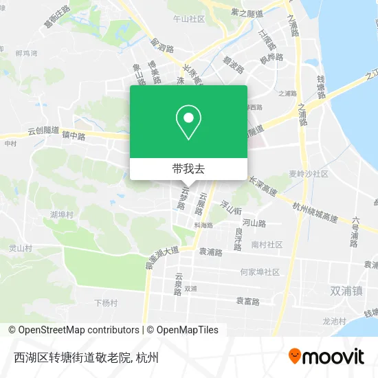 西湖区转塘街道敬老院地图