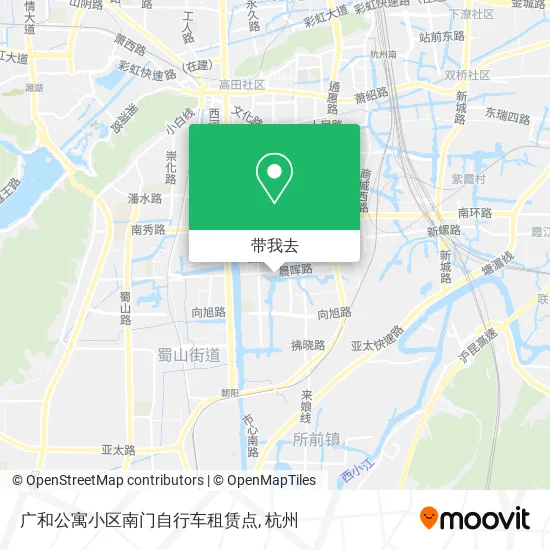 广和公寓小区南门自行车租赁点地图