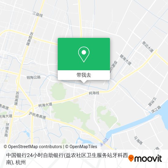 中国银行24小时自助银行(益农社区卫生服务站牙科西南)地图