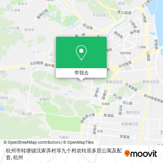 杭州市转塘镇沈家弄村等九个村农转居多层公寓及配套地图