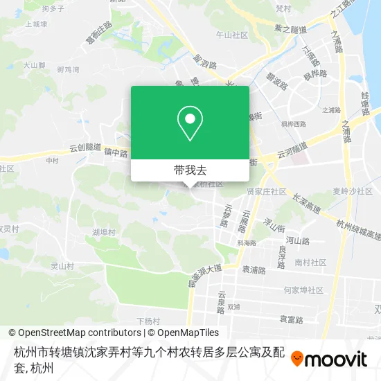 杭州市转塘镇沈家弄村等九个村农转居多层公寓及配套地图