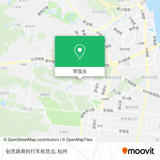 创意路南自行车租赁点地图