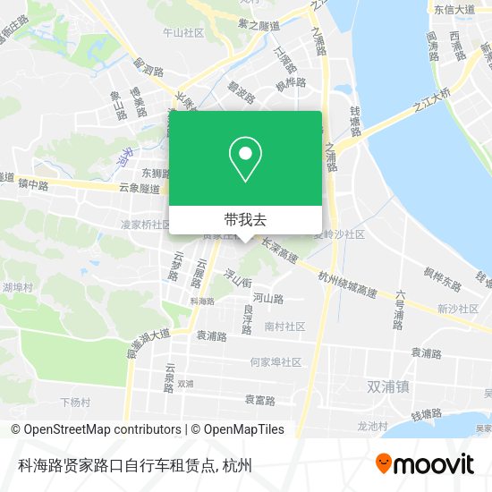 科海路贤家路口自行车租赁点地图