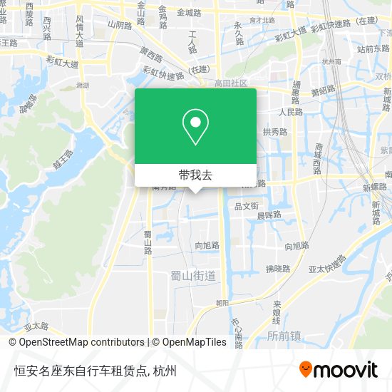 恒安名座东自行车租赁点地图