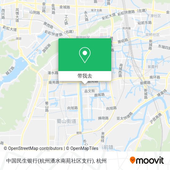 中国民生银行(杭州潘水南苑社区支行)地图
