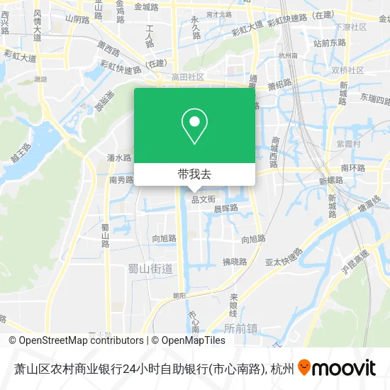 萧山区农村商业银行24小时自助银行(市心南路)地图