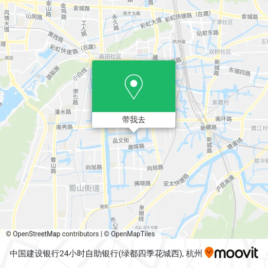 中国建设银行24小时自助银行(绿都四季花城西)地图