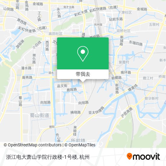 浙江电大萧山学院行政楼-1号楼地图