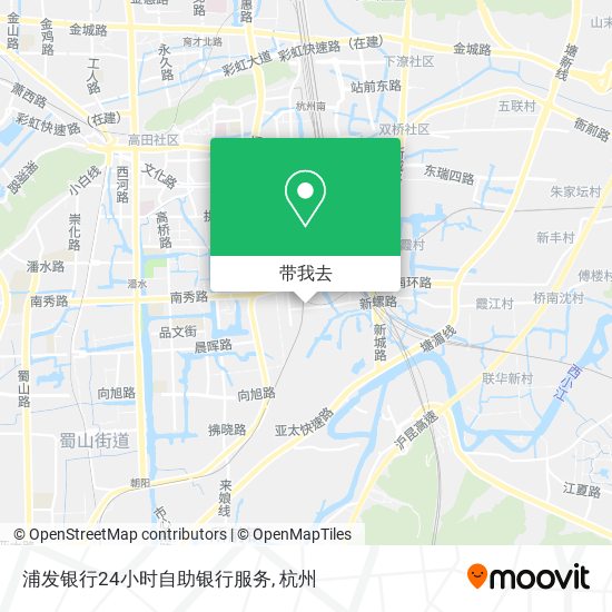 浦发银行24小时自助银行服务地图