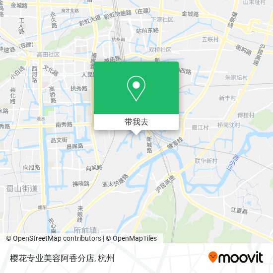 樱花专业美容阿香分店地图