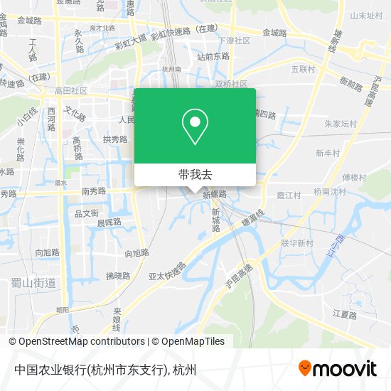 中国农业银行(杭州市东支行)地图
