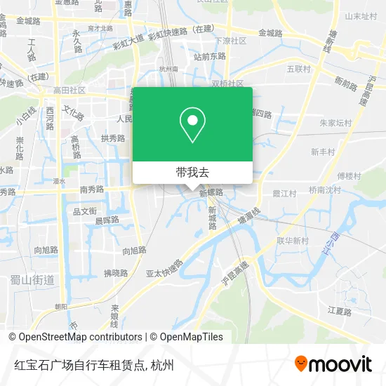 红宝石广场自行车租赁点地图