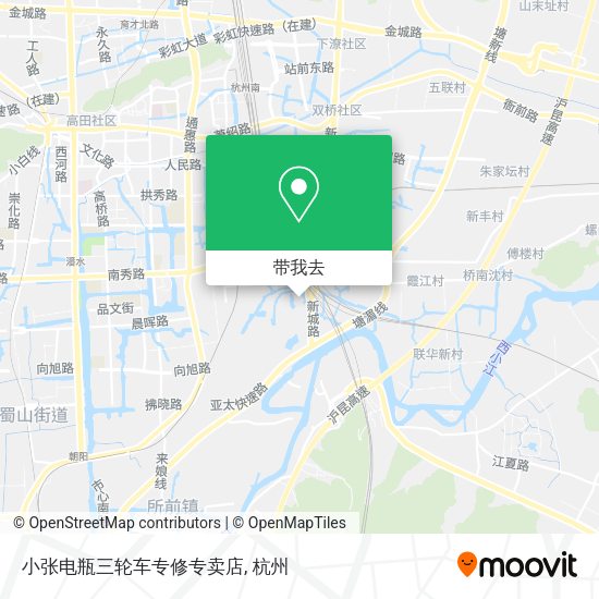 小张电瓶三轮车专修专卖店地图