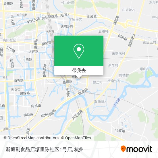 新塘副食品店塘里陈社区1号店地图