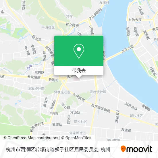 杭州市西湖区转塘街道狮子社区居民委员会地图