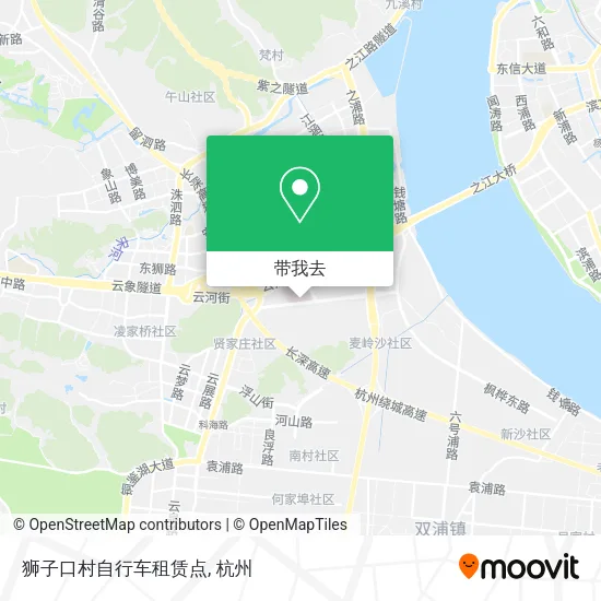 狮子口村自行车租赁点地图