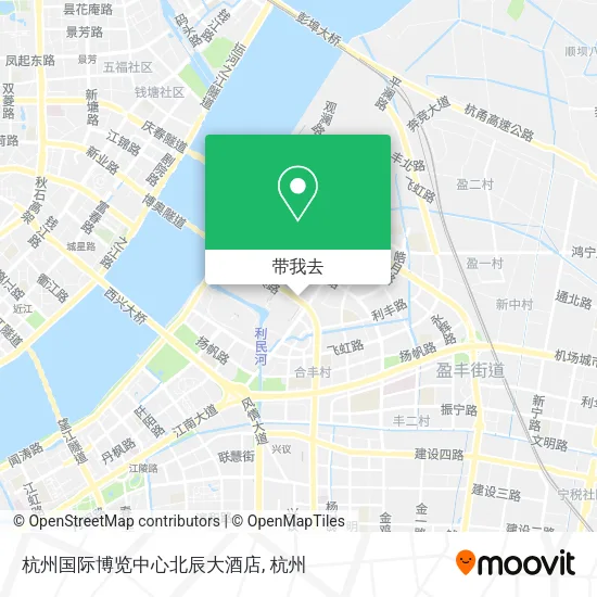 杭州国际博览中心北辰大酒店地图