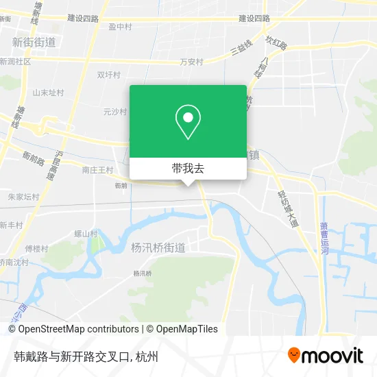 韩戴路与新开路交叉口地图