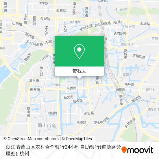 浙江省萧山区农村合作银行24小时自助银行(道源路分理处)地图
