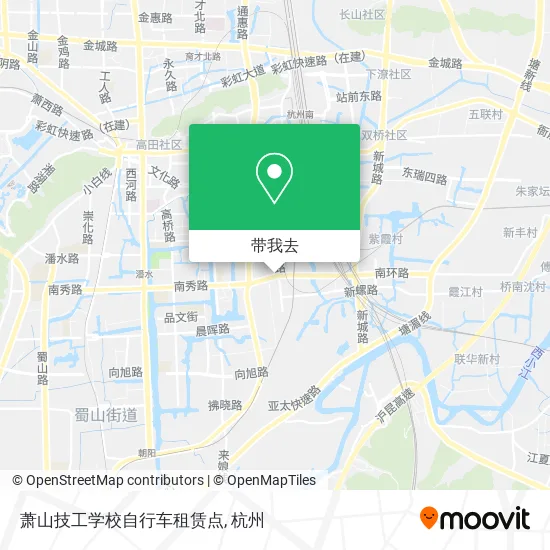 萧山技工学校自行车租赁点地图