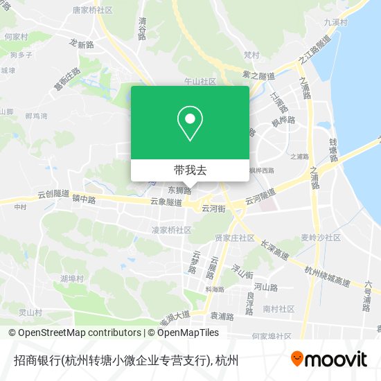 招商银行(杭州转塘小微企业专营支行)地图