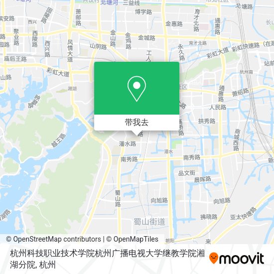 杭州科技职业技术学院杭州广播电视大学继教学院湘湖分院地图