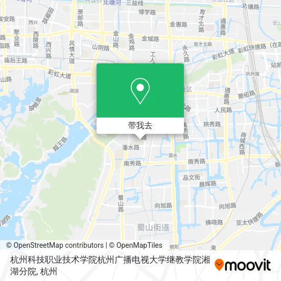 杭州科技职业技术学院杭州广播电视大学继教学院湘湖分院地图