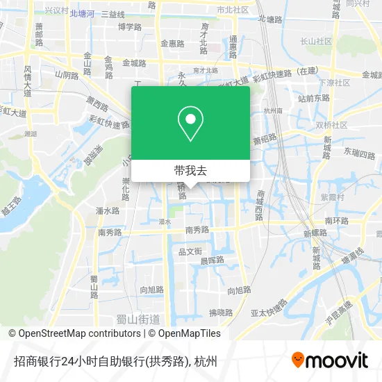 招商银行24小时自助银行(拱秀路)地图