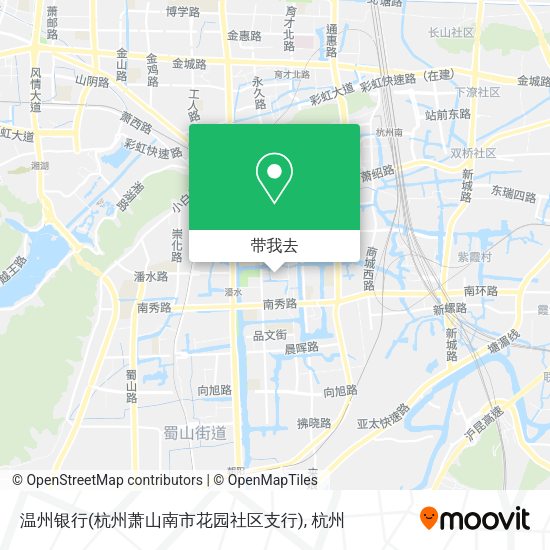 温州银行(杭州萧山南市花园社区支行)地图